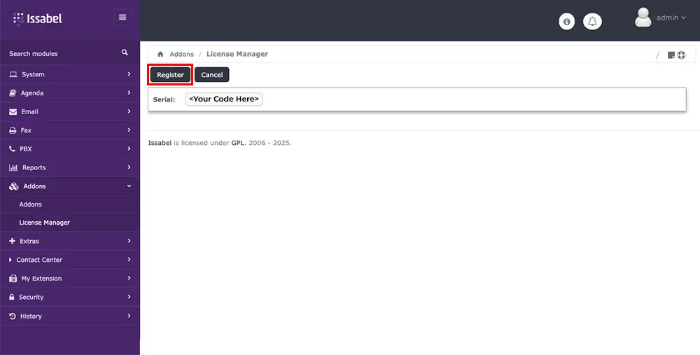Code Registration